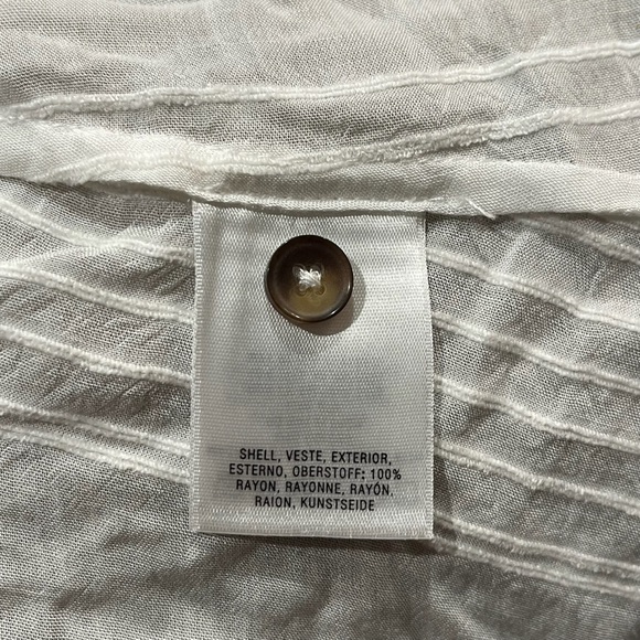 Anthropologie Maeve Isolode White Semi-Sheer Long Sleeve Blouse - Size 8 - Picture 13 of 14